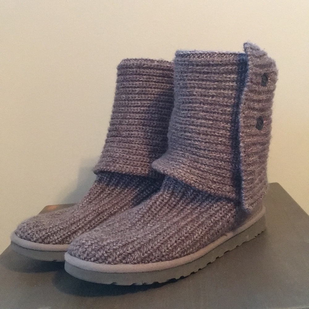 Grey Knit Ugg Boots